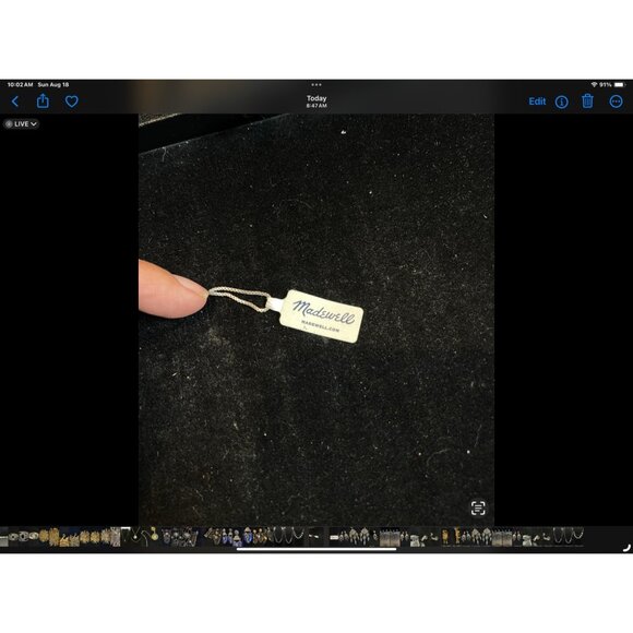 NWT Madewell Holding Pattern Silver Tone Double Strand Geometric Necklace - Picture 4 of 5